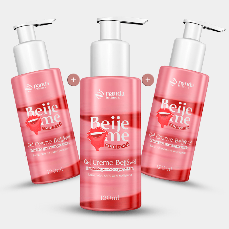 Kit com 3 Beije Me - Gel Beijável Nanda Intimus - Nanda Intimus